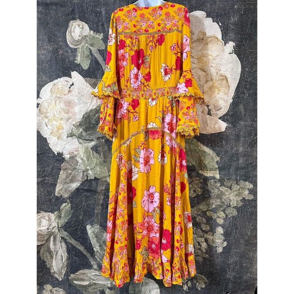 New Free People x Intimately Penny Printed Maxi Bodysuit Size Medium - Picture 9 of 10